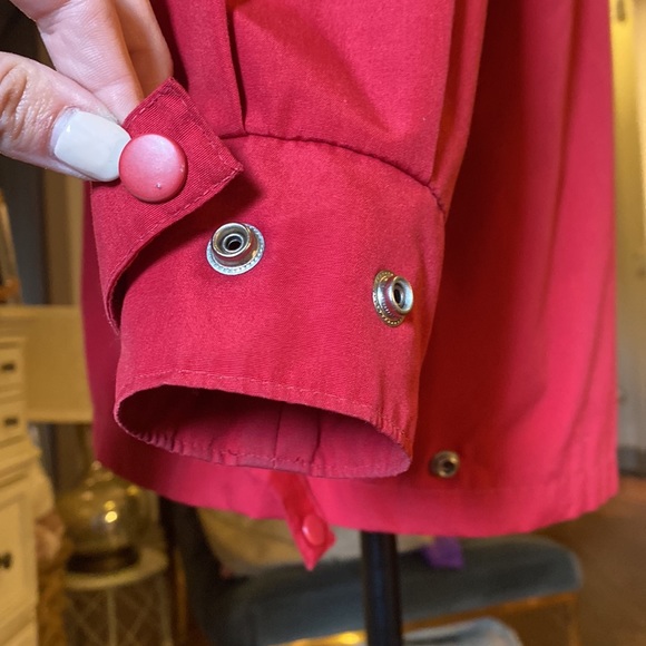 London Towne red jacket coat removable hood & removable quilted insert Small - Picture 17 of 17
